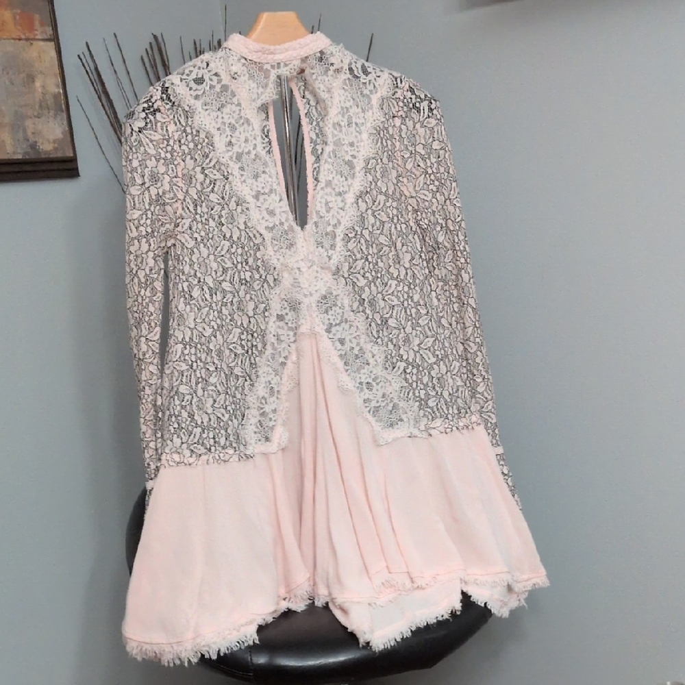 Free People Ivory Lace Top